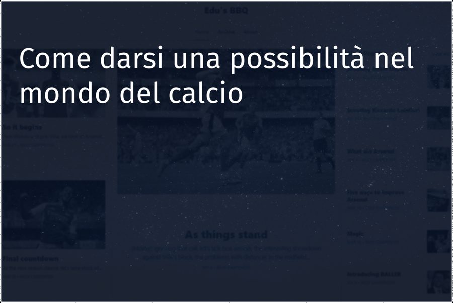 DataLab: come darsi una possibilità nel mondo del calcio